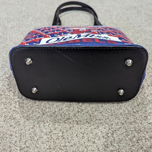 Vintage University Of Mississippi Ole Miss Rebels Colonel Reb Tote Handbag Purse - Picture 4 of 9